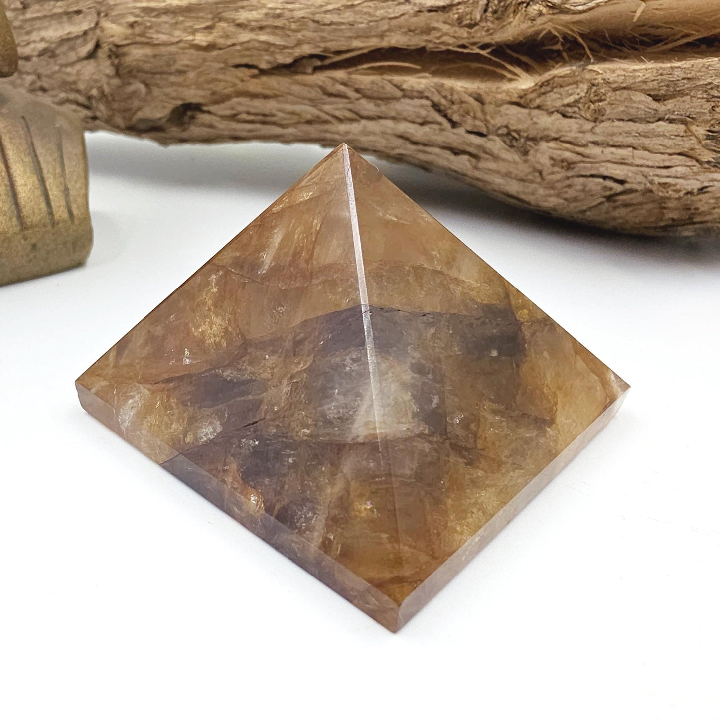 Golden Healer Pyramid – Healing, Balance & High Vibrational Quartz Crystal, 165g