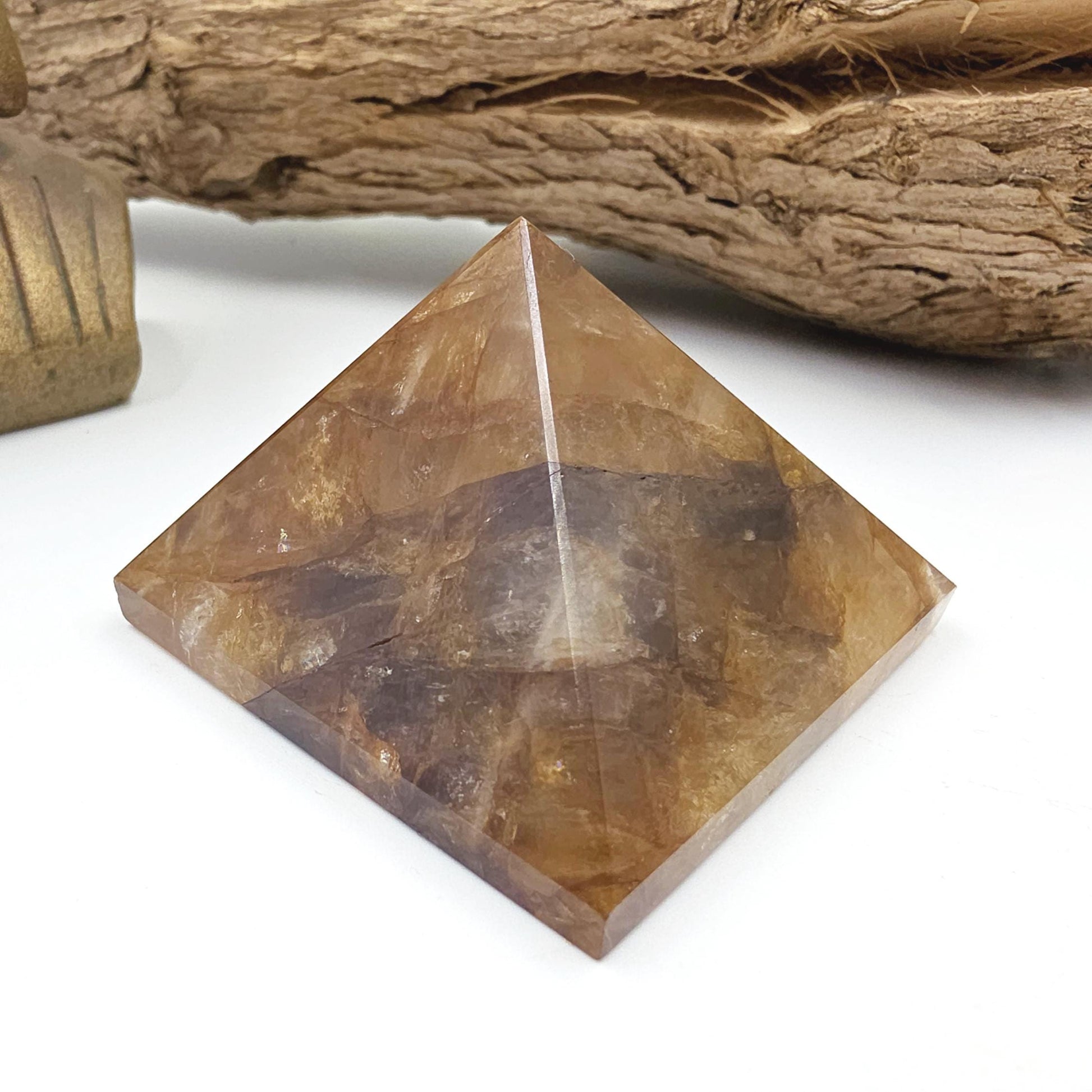 Golden Healer Pyramid – Healing, Balance & High Vibrational Quartz Crystal, 165g