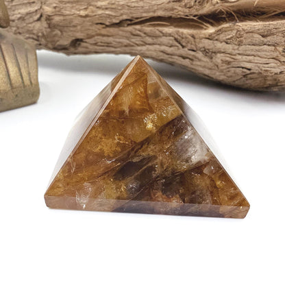 Golden Healer Pyramid – Healing, Balance & High Vibrational Quartz Crystal, 165g