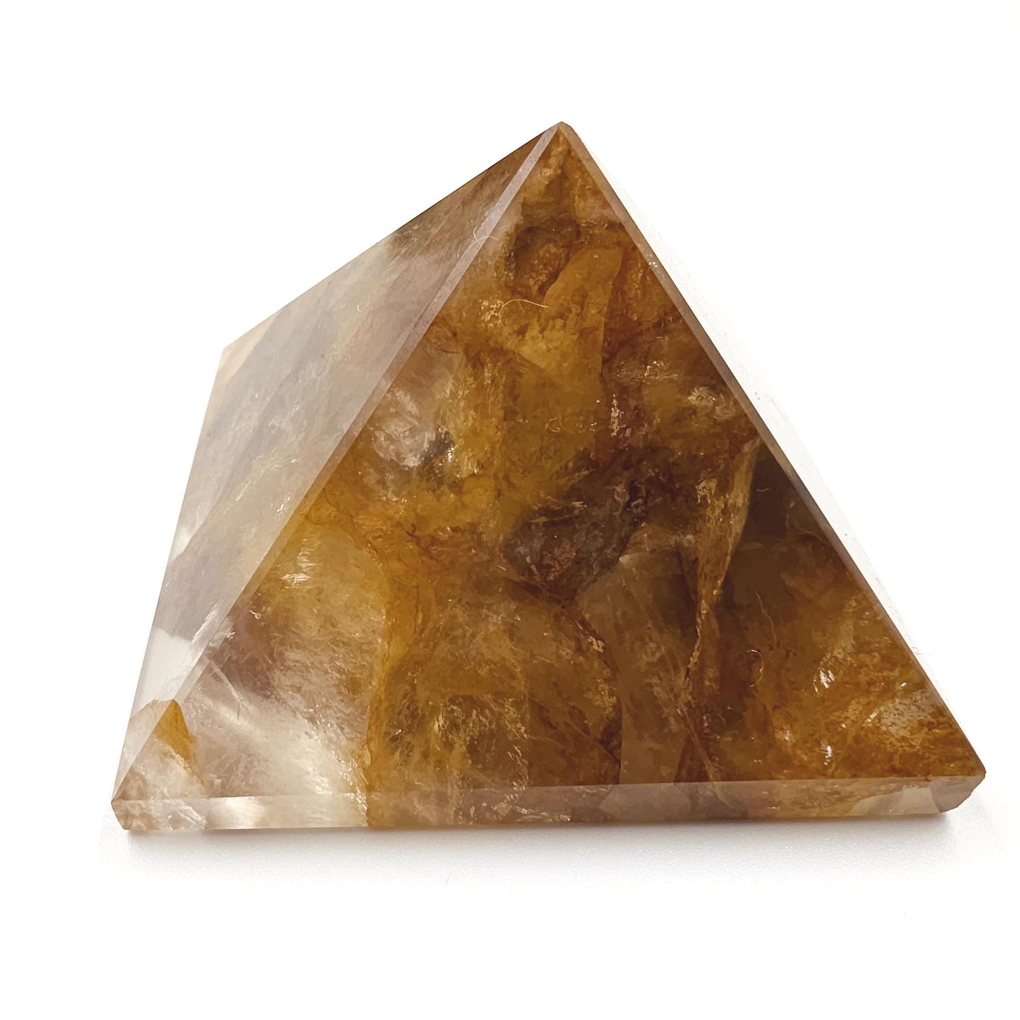 Golden Healer Pyramid – Healing, Balance & High Vibrational Quartz Crystal, 165g