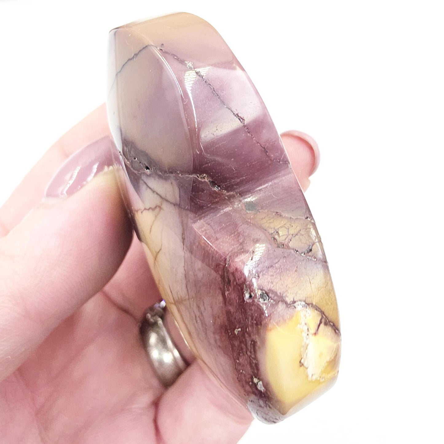Large Mookaite Crystal Heart – Strength, Grounding & Nurturing Energy Stone, 115g