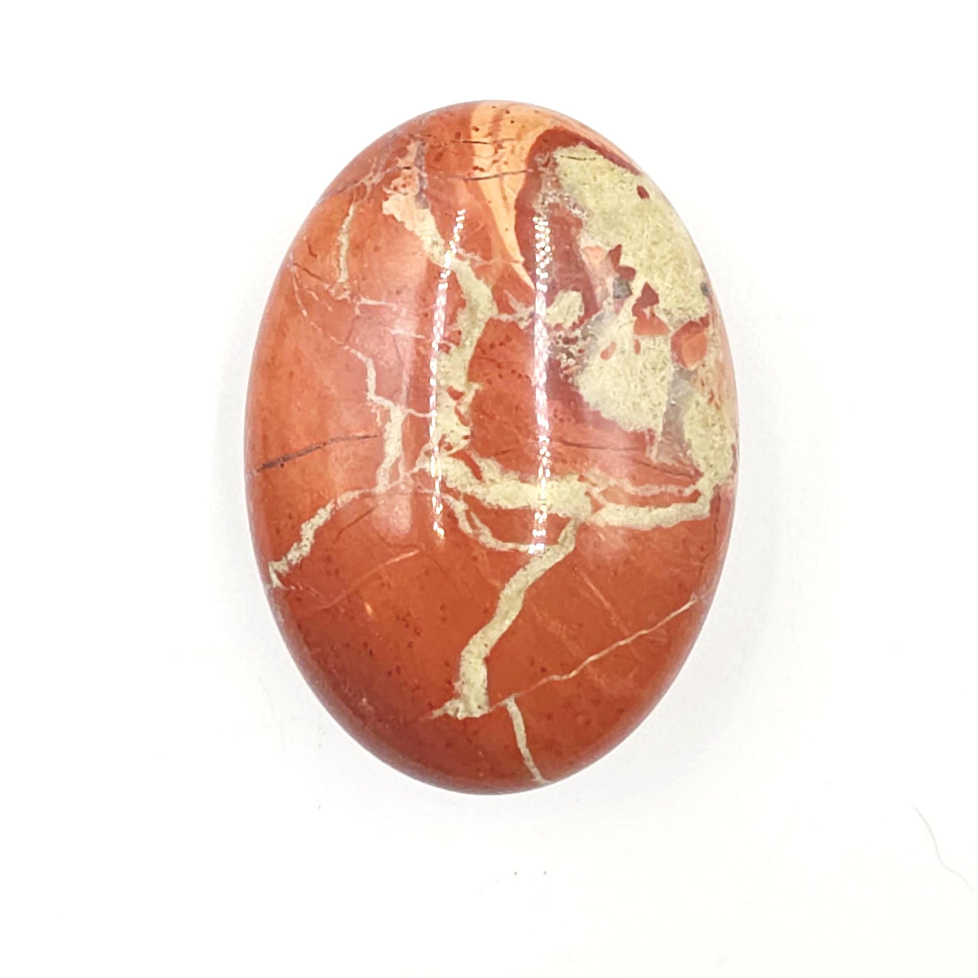 Red Jasper Palm Stone – Strength, Grounding & Protective Stability Crystal, 105g