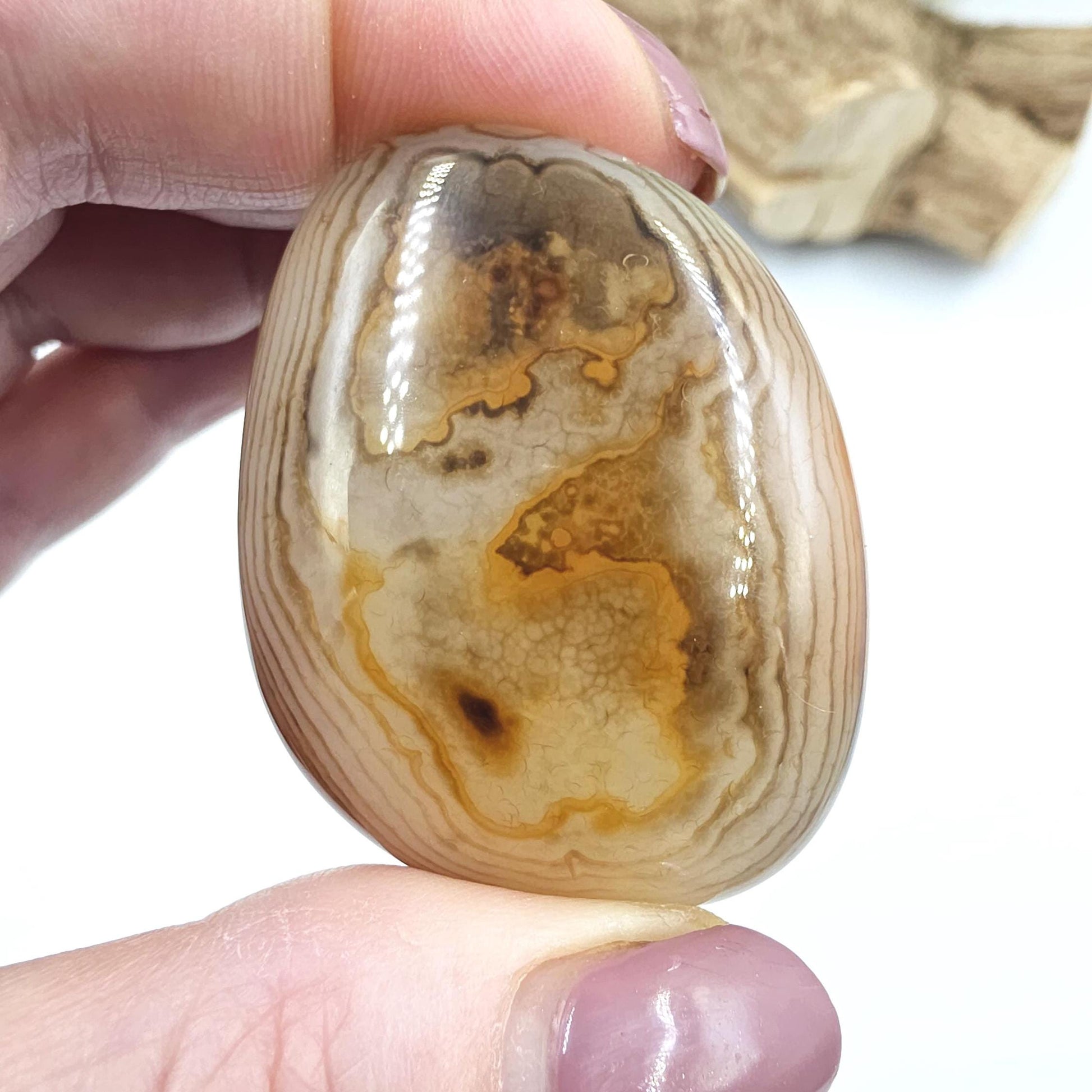 Sardonyx Palm Stone – Strength, Protection & Emotional Balance Crystal, 60g