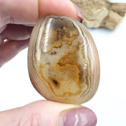 Sardonyx Palm Stone – Strength, Protection & Emotional Balance Crystal, 60g
