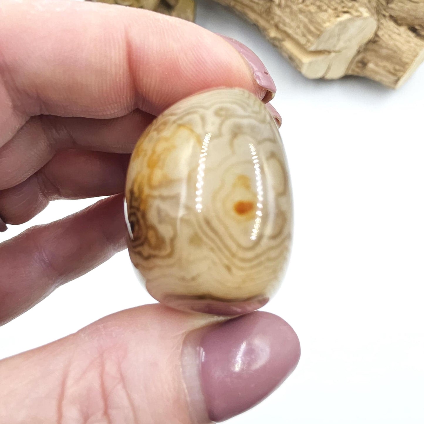 Sardonyx Palm Stone – Strength, Protection & Emotional Balance Crystal, 60g