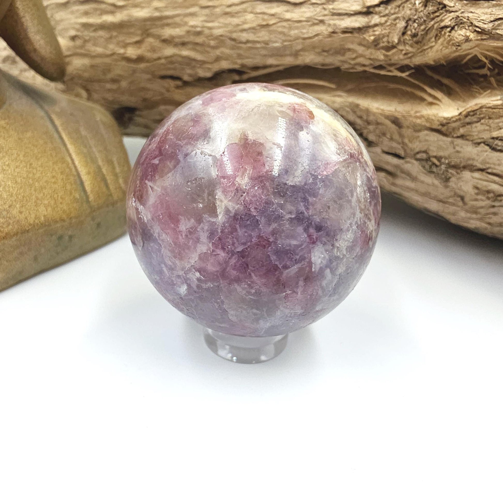 Unicorn Stone (Pegmatite) Sphere – Emotional Healing, Intuition & Spiritual Balance Crystal, 41mm