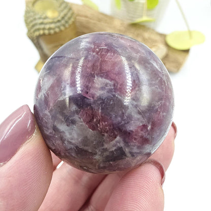 Unicorn Stone (Pegmatite) Sphere – Emotional Healing, Intuition & Spiritual Balance Crystal, 41mm