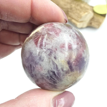 Unicorn Stone (Pegmatite) Sphere – Emotional Healing, Intuition & Spiritual Balance Crystal, 41mm