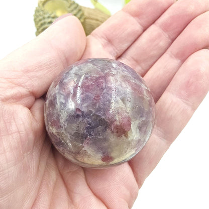 Unicorn Stone (Pegmatite) Sphere – Emotional Healing, Intuition & Spiritual Balance Crystal, 41mm