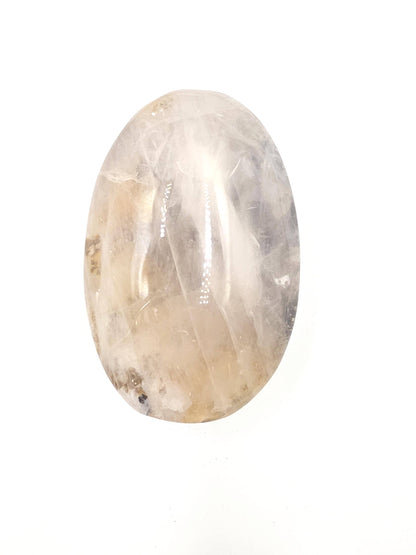 Rare Large Dendritic Quartz Palm Stone with Golden Healer Inclusions – Healing & Spiritual Growth Crystal, 195g
