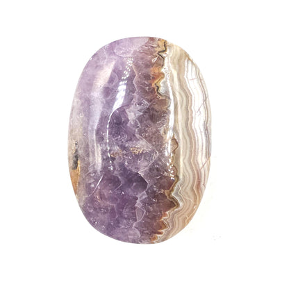 Amethyst Agate Palm Stone – Calm, Protection & Spiritual Healing Crystal, 110g