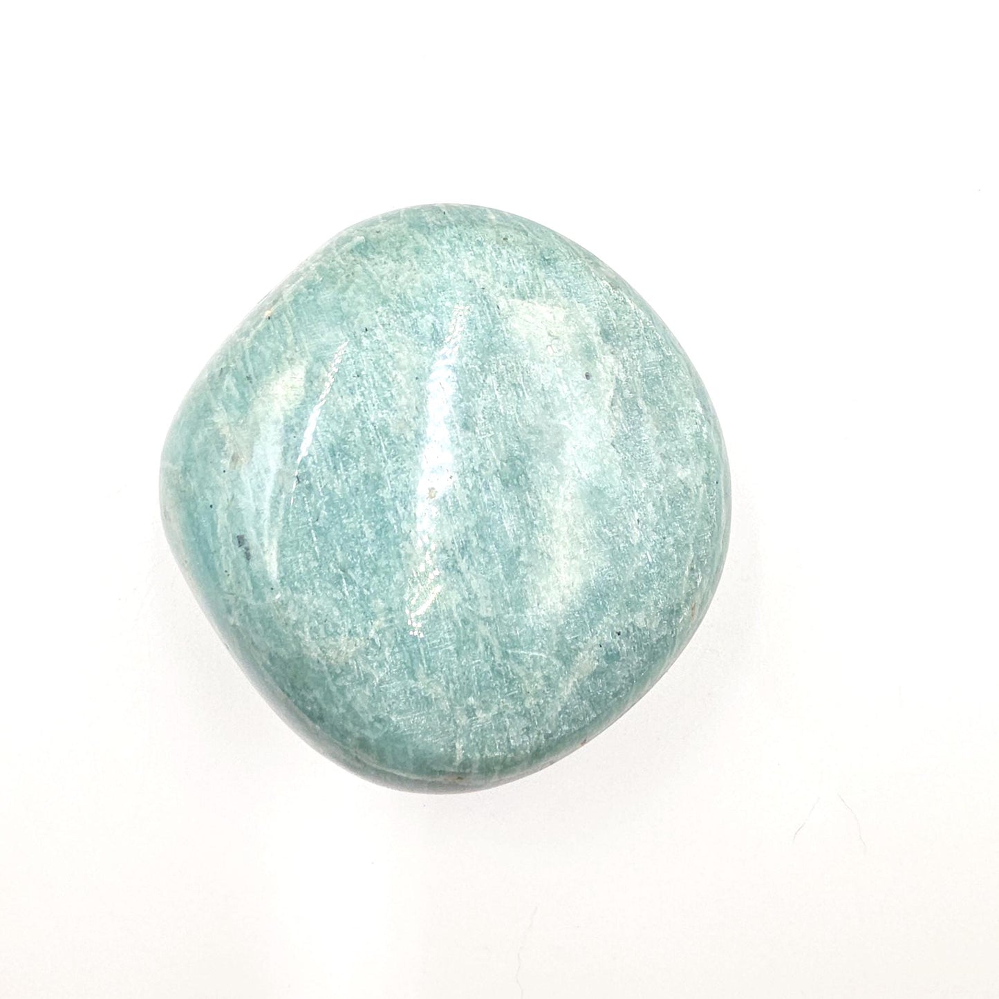 Huge Flashy Amazonite Palm Stone Freeform – Calm, Confidence & Emotional Balance Crystal, 275g