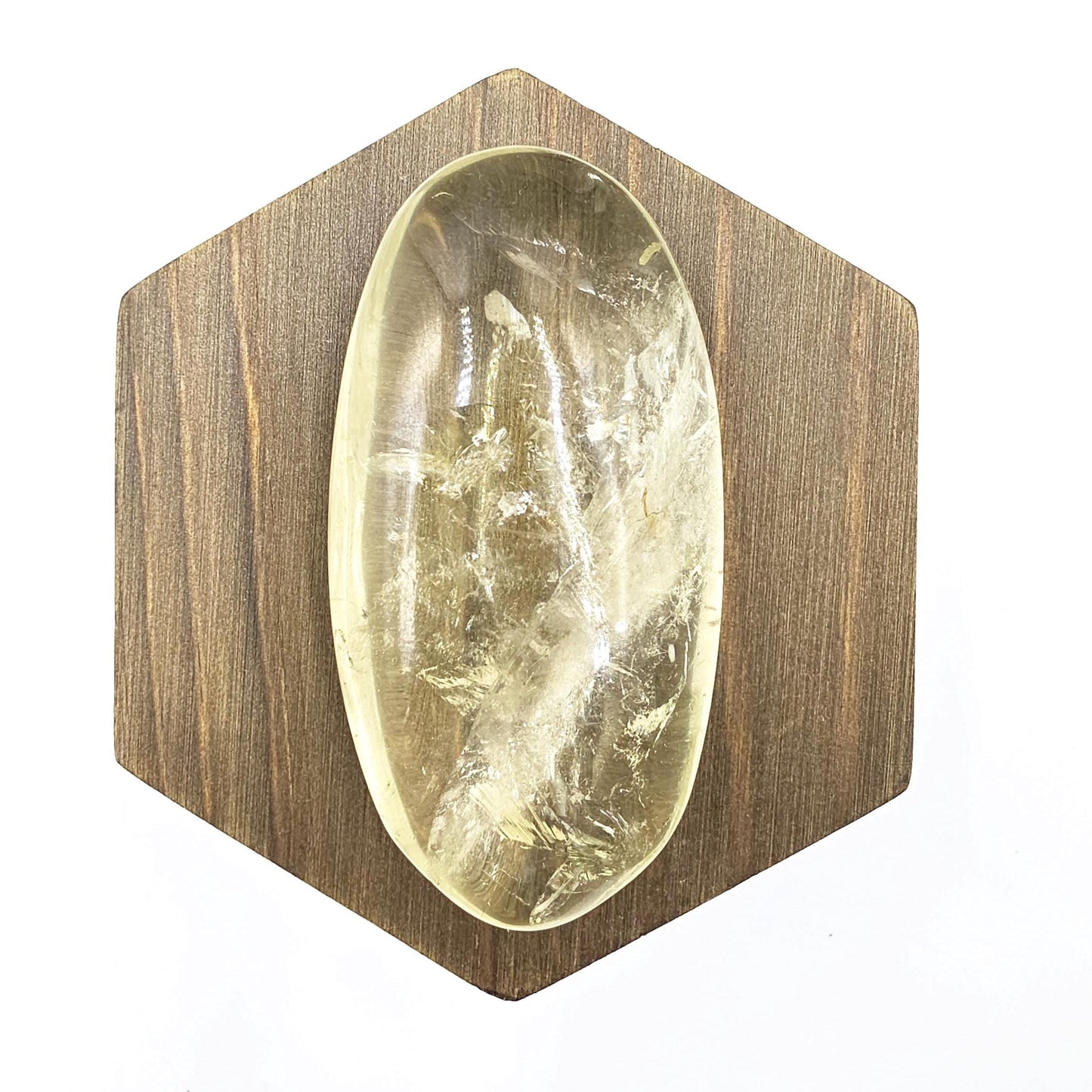 Citrine Palm Stone with Rainbows – Abundance, Confidence & Solar Plexus Energy Crystal, 65g