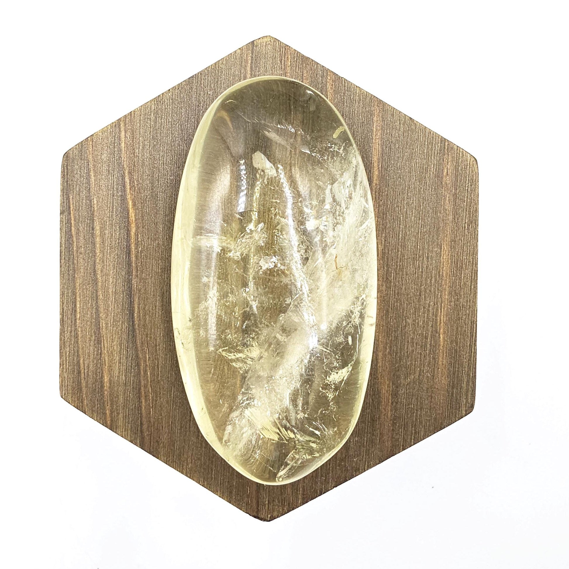 Citrine Palm Stone with Rainbows – Abundance, Confidence & Solar Plexus Energy Crystal, 65g