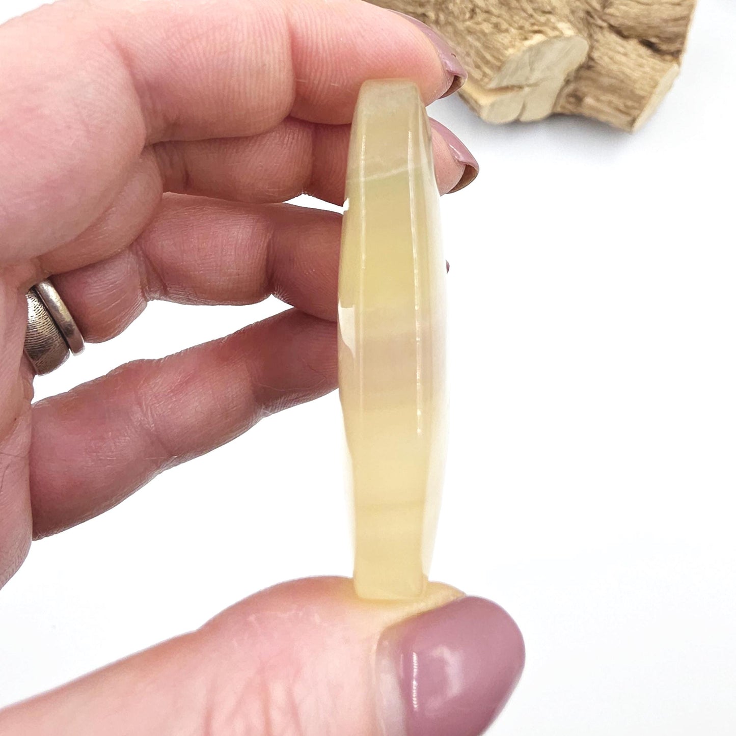 Yellow Fluorite Palm Stone – Clarity, Confidence & Emotional Balance Crystal, 55g