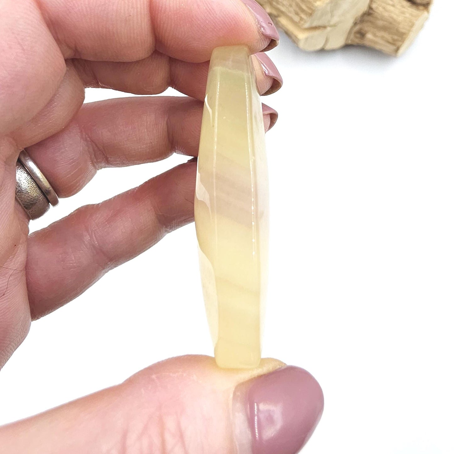 Yellow Fluorite Palm Stone – Clarity, Confidence & Emotional Balance Crystal, 55g