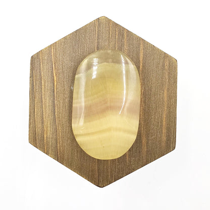 Yellow Fluorite Palm Stone – Clarity, Confidence & Emotional Balance Crystal, 55g