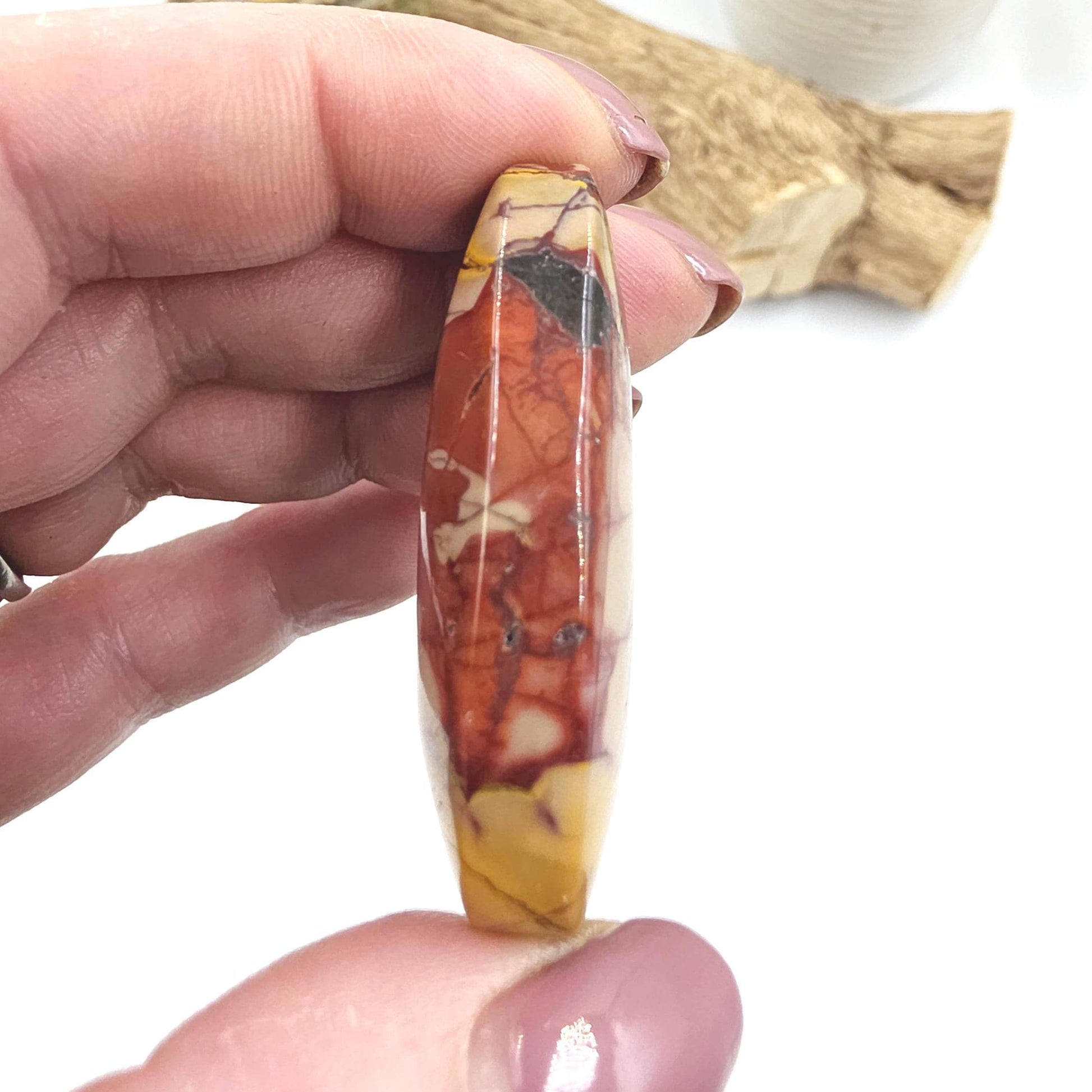 Mini Mookaite Jasper Palm Stone – Strength, Grounding & Emotional Balance Crystal, 30g