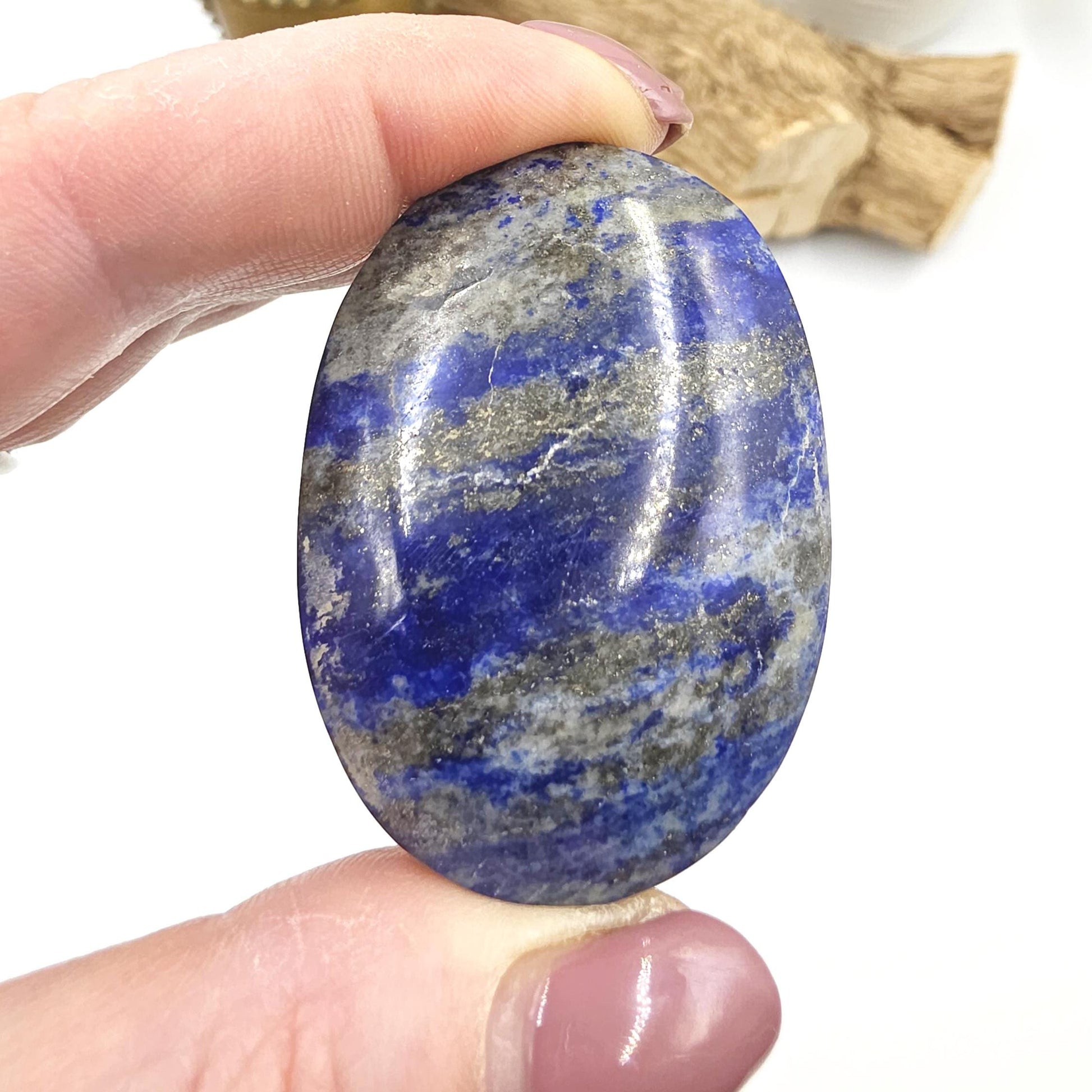 Lapis Lazuli Palm Stone – Wisdom, Intuition & Spiritual Awareness Crystal, 55g