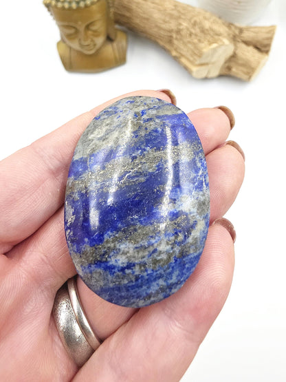 Lapis Lazuli Palm Stone – Wisdom, Intuition & Spiritual Awareness Crystal, 55g