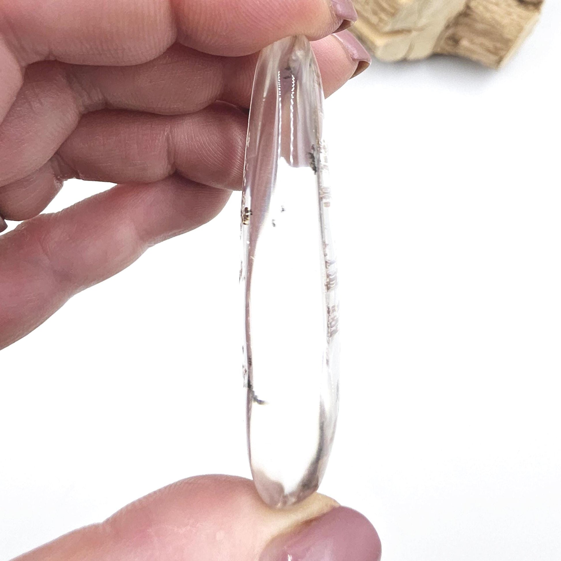 Rare High Grade Minimalistic Garden Quartz Lodolite Palm Stone – Transformation & Spiritual Growth Crystal, 40g