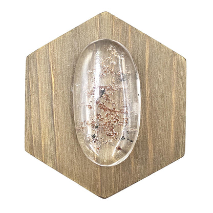 Rare High Grade Minimalistic Garden Quartz Lodolite Palm Stone – Transformation & Spiritual Growth Crystal, 40g