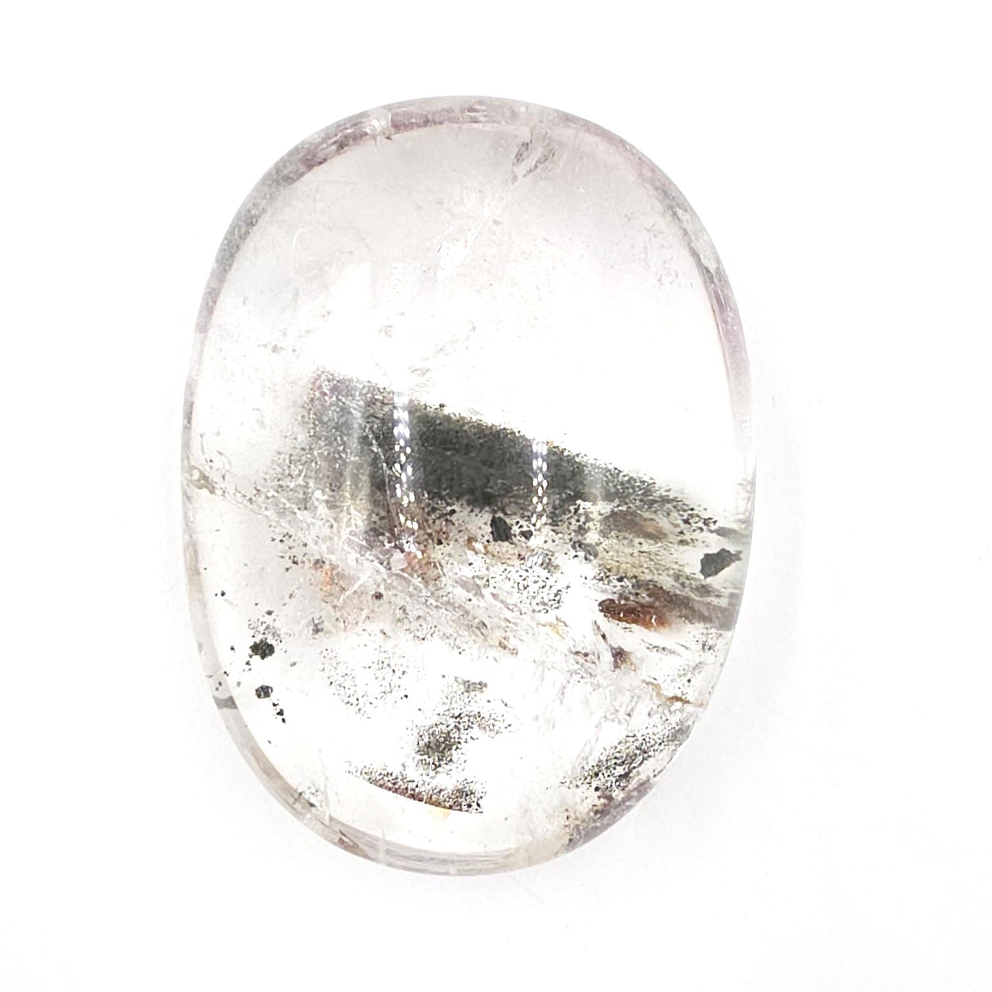 Huge Green Garden Quartz (Lodolite) Palm Stone / Freeform – Manifestation, Clarity & Inner Journey Healing Crystal, 425g