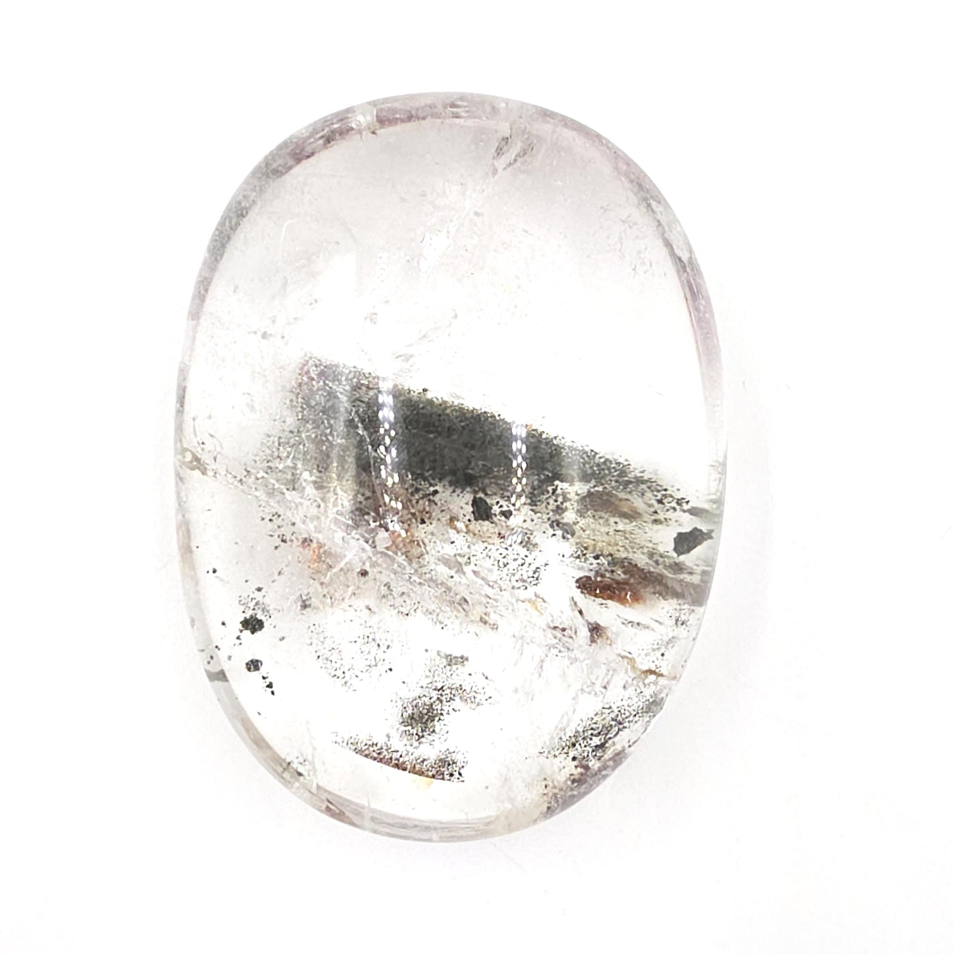 Huge Green Garden Quartz (Lodolite) Palm Stone / Freeform – Manifestation, Clarity & Inner Journey Healing Crystal, 425g