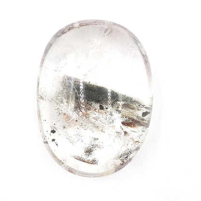 Huge Green Garden Quartz (Lodolite) Palm Stone / Freeform – Manifestation, Clarity & Inner Journey Healing Crystal, 425g