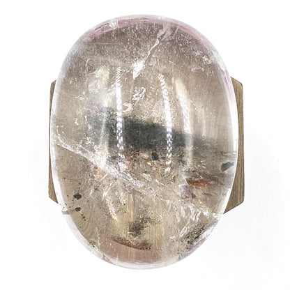 Huge Green Garden Quartz (Lodolite) Palm Stone / Freeform – Manifestation, Clarity & Inner Journey Healing Crystal, 425g