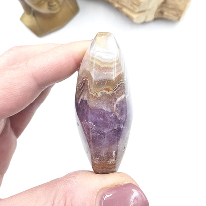Banded Amethyst Agate Heart – Calm, Protection & Emotional Balance Crystal, 120g