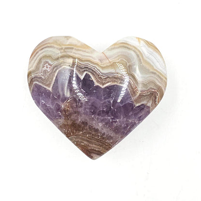 Banded Amethyst Agate Heart – Calm, Protection & Emotional Balance Crystal, 120g