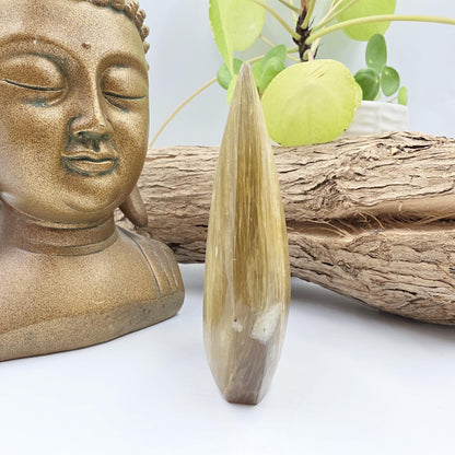 Flashy Golden Mica Muscovite Freeform – Confidence, Clarity & Positive Energy Crystal, 175g