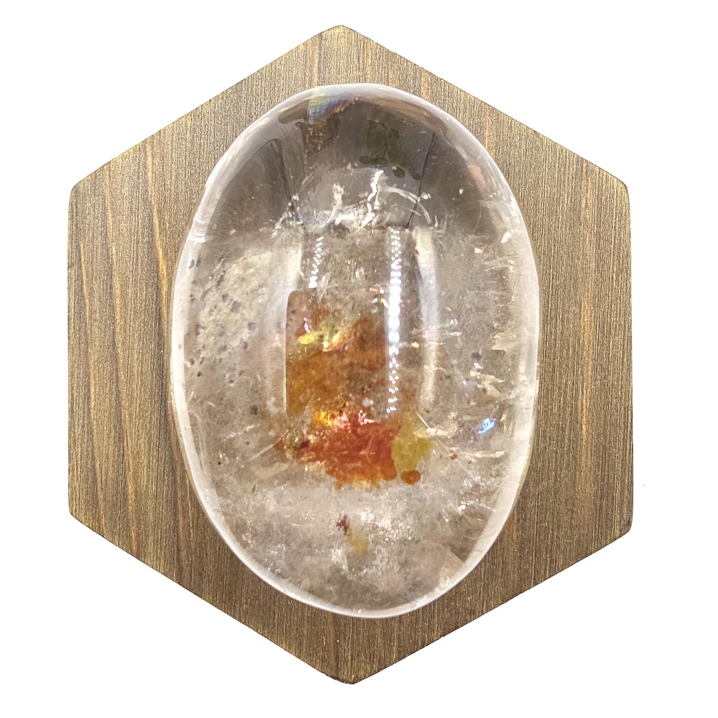 Rare High Grade Koi Quartz Palm Stone – Healing, Clarity & Golden Healer Energy Crystal, 130g