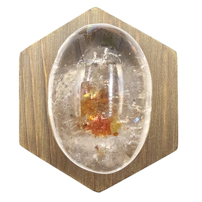 Rare High Grade Koi Quartz Palm Stone – Healing, Clarity & Golden Healer Energy Crystal, 130g
