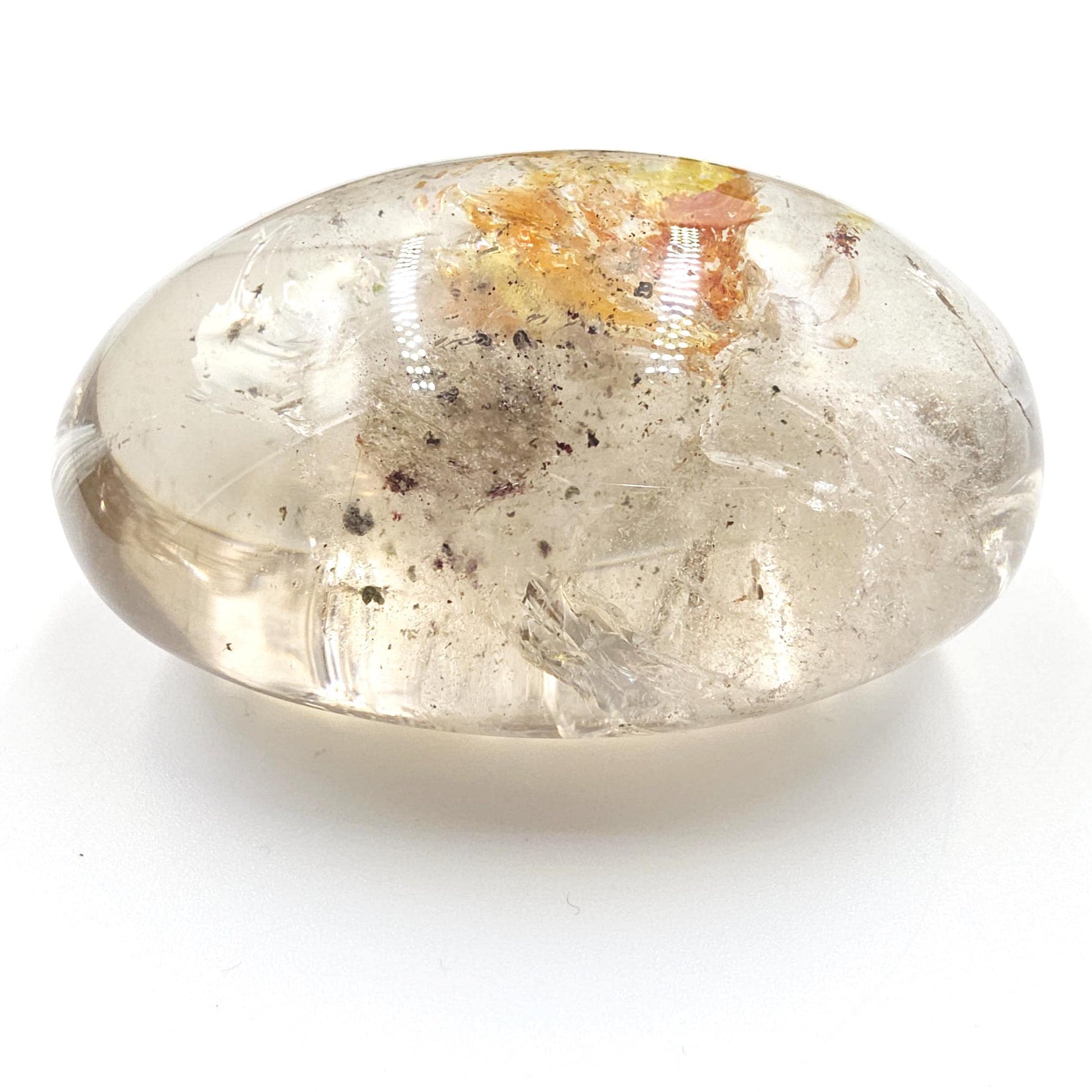 Rare High Grade Koi Quartz Palm Stone – Healing, Clarity & Golden Healer Energy Crystal, 130g