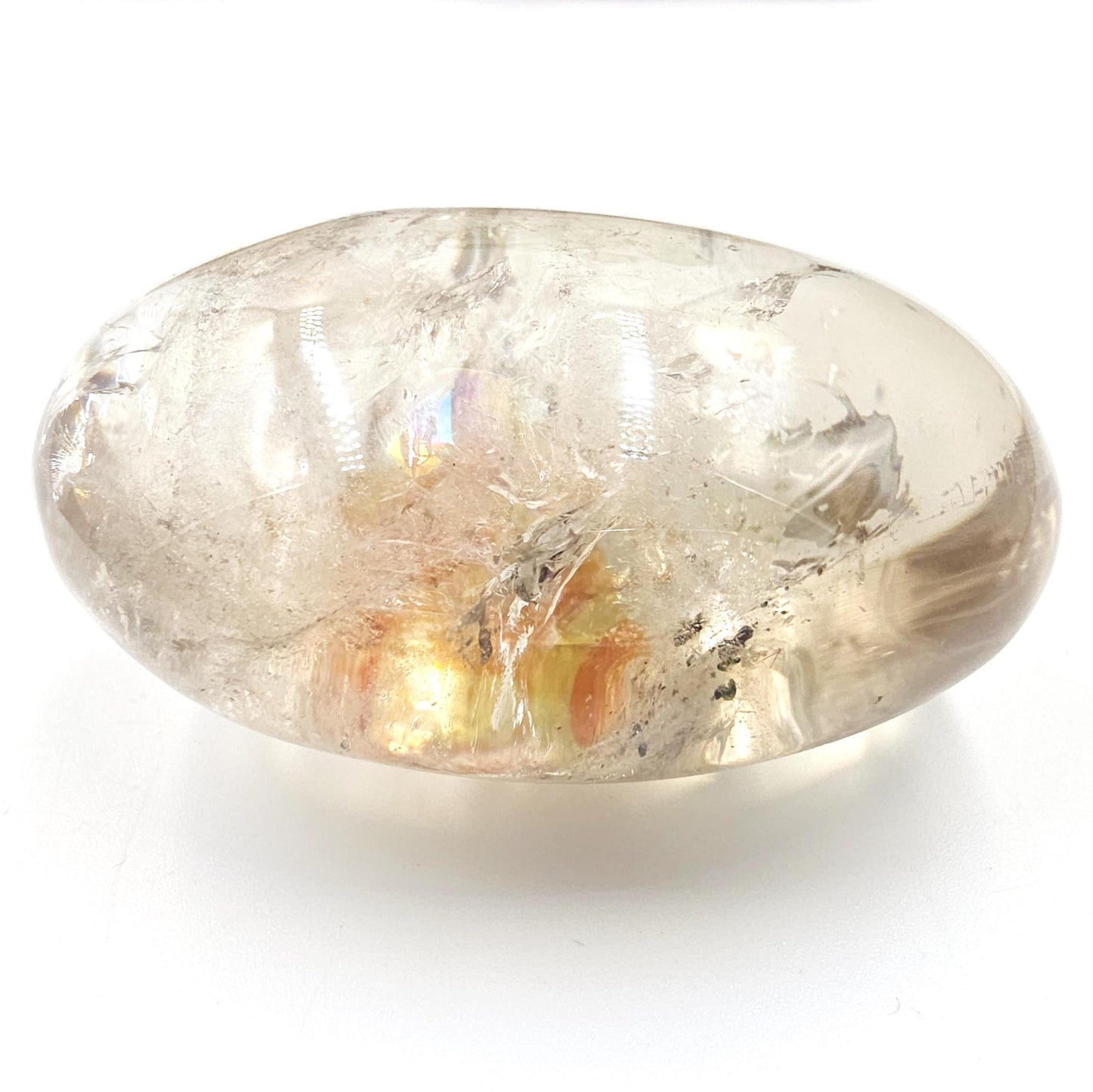 Rare High Grade Koi Quartz Palm Stone – Healing, Clarity & Golden Healer Energy Crystal, 130g