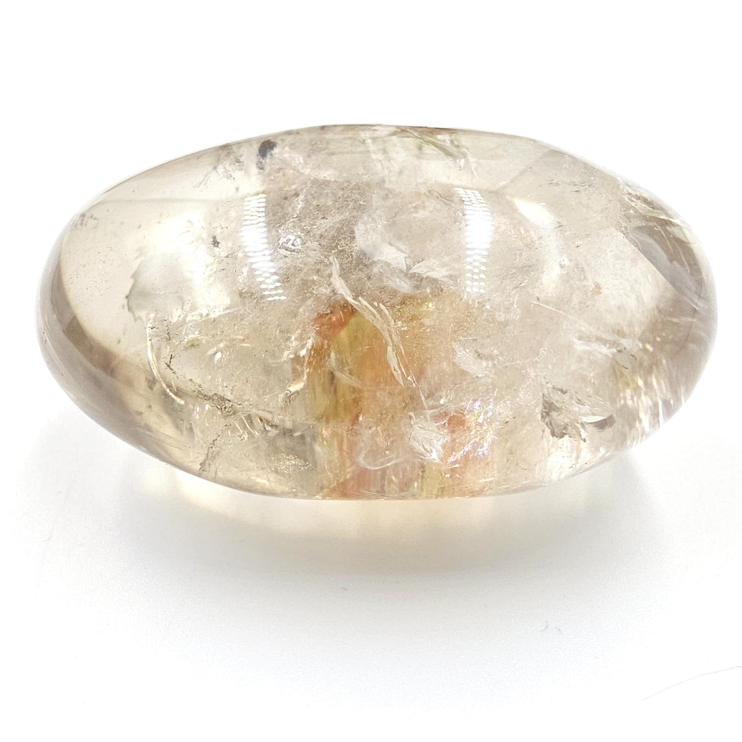 Rare High Grade Koi Quartz Palm Stone – Healing, Clarity & Golden Healer Energy Crystal, 130g
