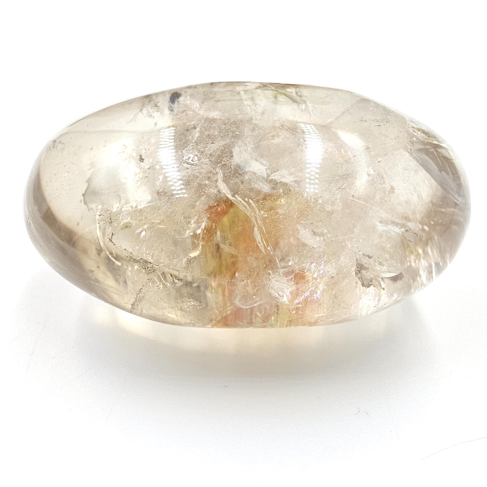 Rare High Grade Koi Quartz Palm Stone – Healing, Clarity & Golden Healer Energy Crystal, 130g