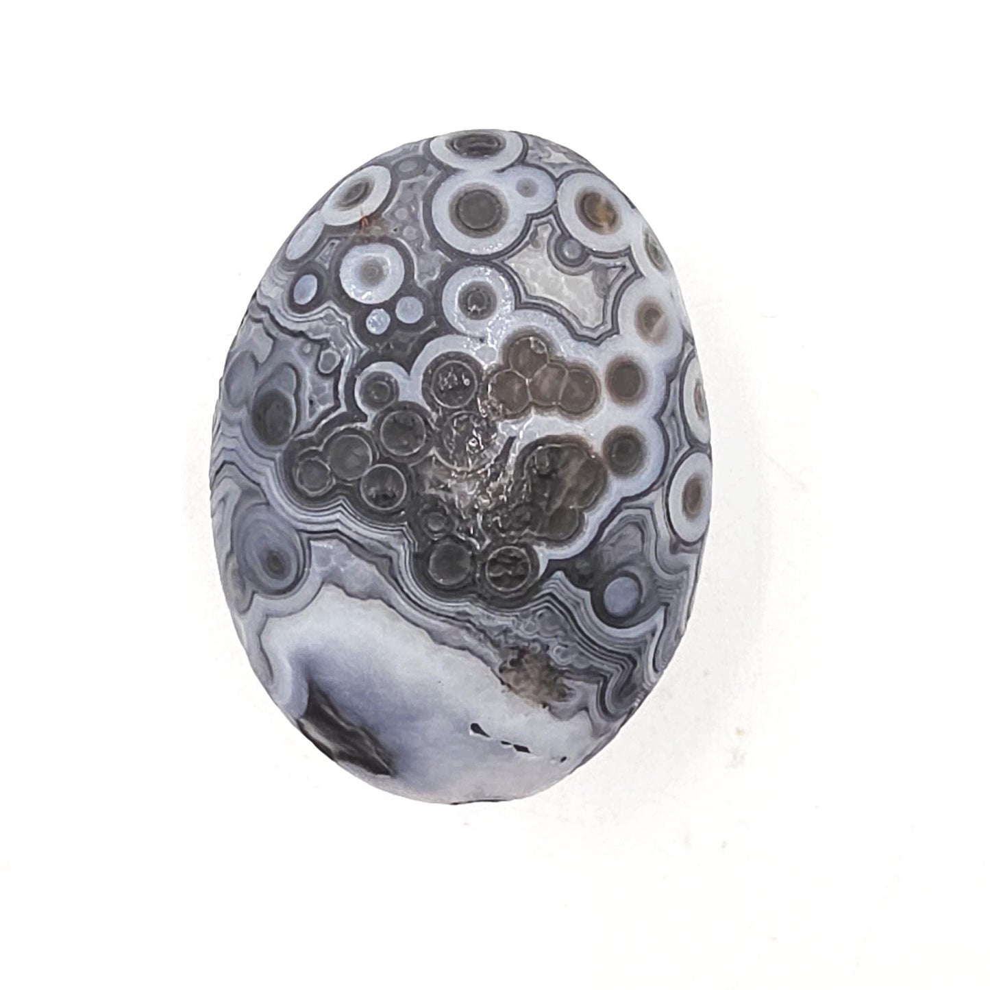 Wind Cut Agate Palm Stone – Grounding, Balance & Stabilising Crystal, 85g