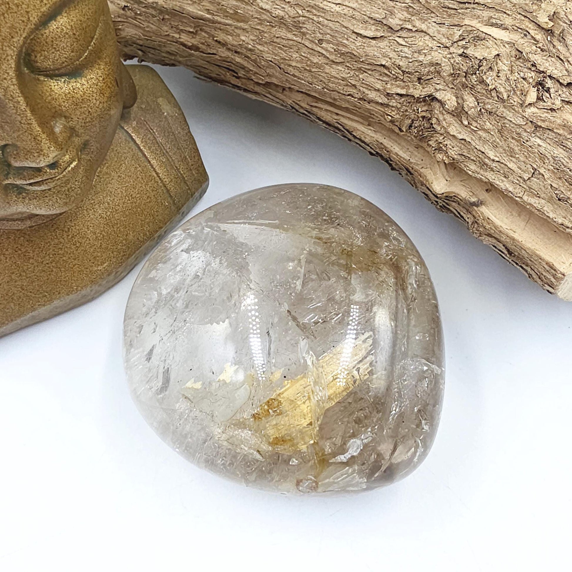 Skeletal Quartz Enhydro Freeform with Moving Bubble & Rainbows – Rare Transformation Crystal, 495g
