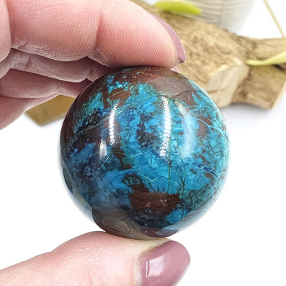Phoenix Turquoise Sphere – Transformation, Strength & Heart Chakra Energy Crystal, 42mm