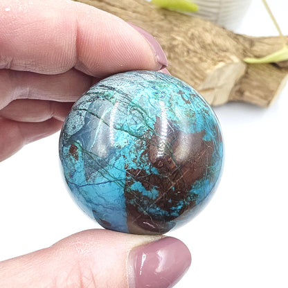 Phoenix Turquoise Sphere – Transformation, Strength & Heart Chakra Energy Crystal, 42mm