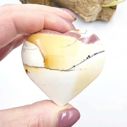 Large Mookaite Crystal Heart – Strength, Grounding & Nurturing Energy Stone, 75g