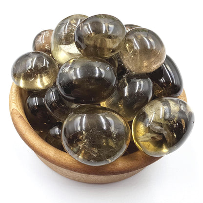 High Grade Large Smoky Citrine Tumble Stone – Grounded Abundance, Confidence & Protective Energy Crystals, approx 2-3+cm
