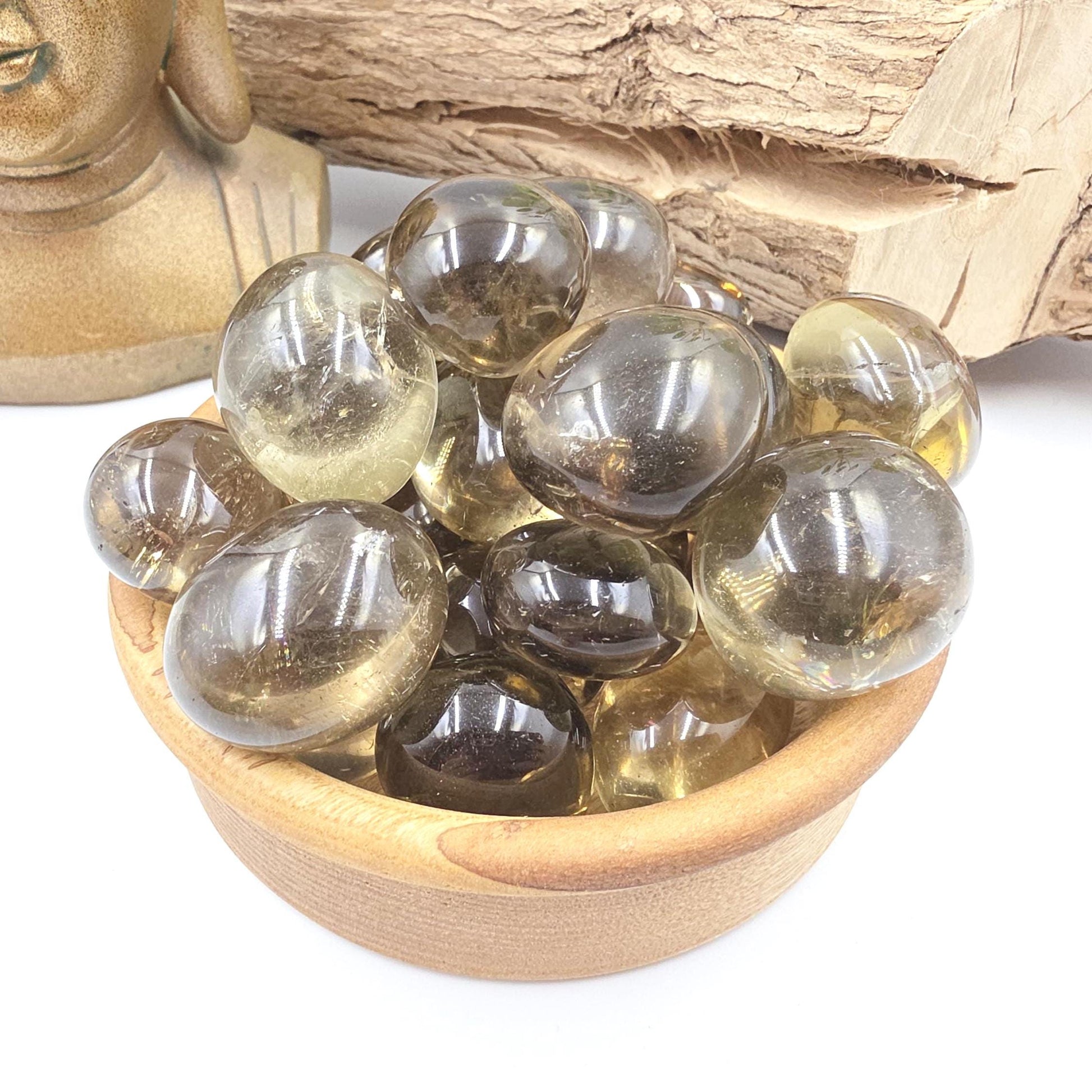 High Grade Large Smoky Citrine Tumble Stone – Grounded Abundance, Confidence & Protective Energy Crystals, approx 2-3+cm