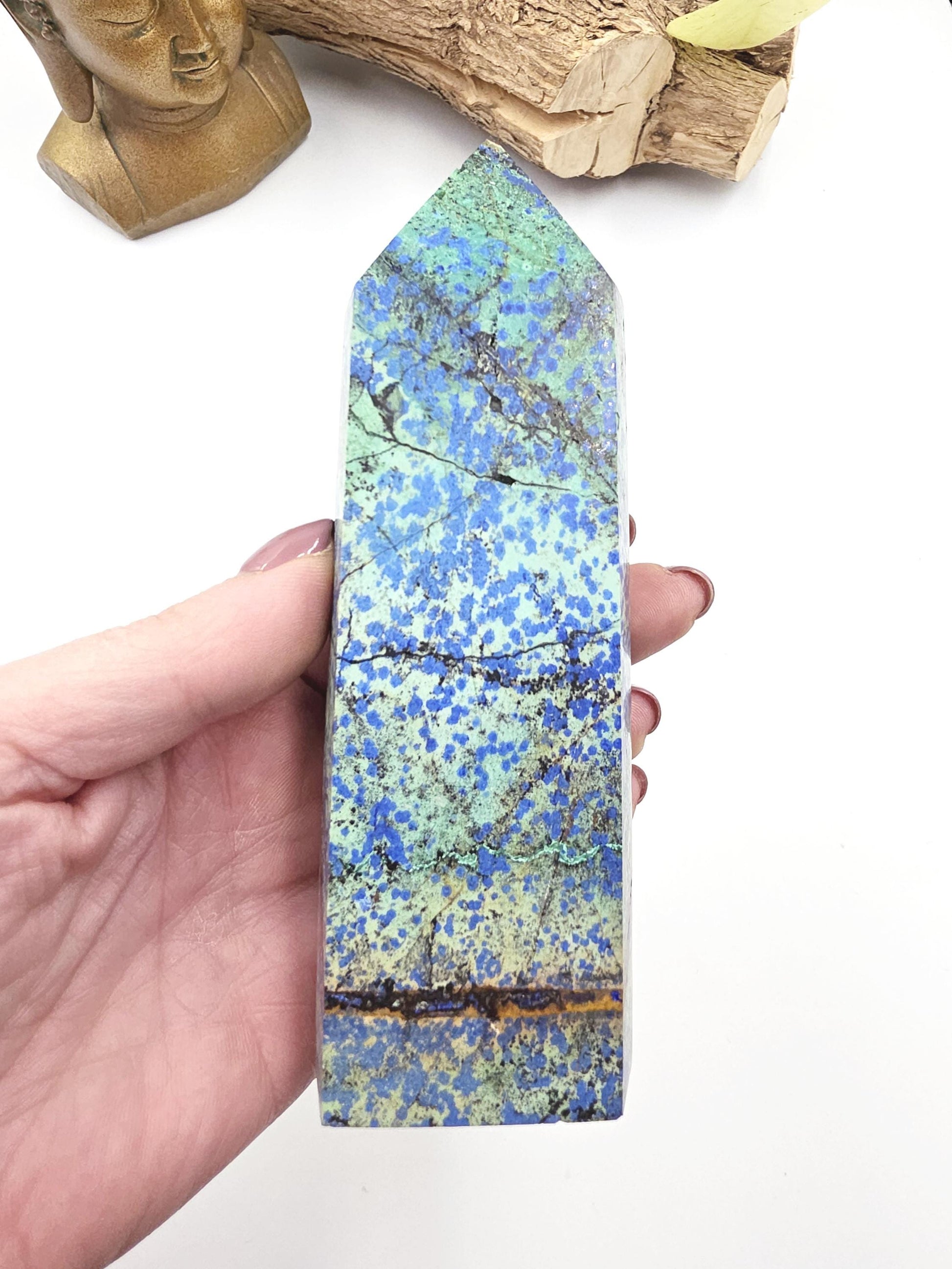 Azurite Tower – Intuition, Insight & Spiritual Awareness Crystal, 14cm