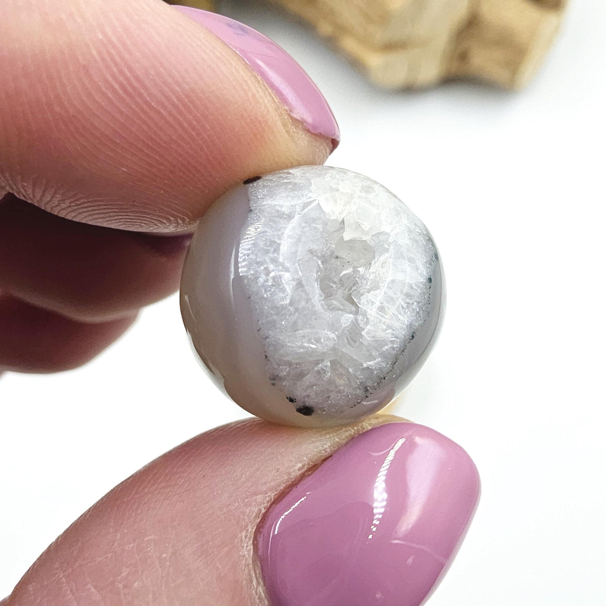 Drusy Agate Mini Spheres – Emotional Balance, Calm & Healing Crystal Ball, 18-20mm