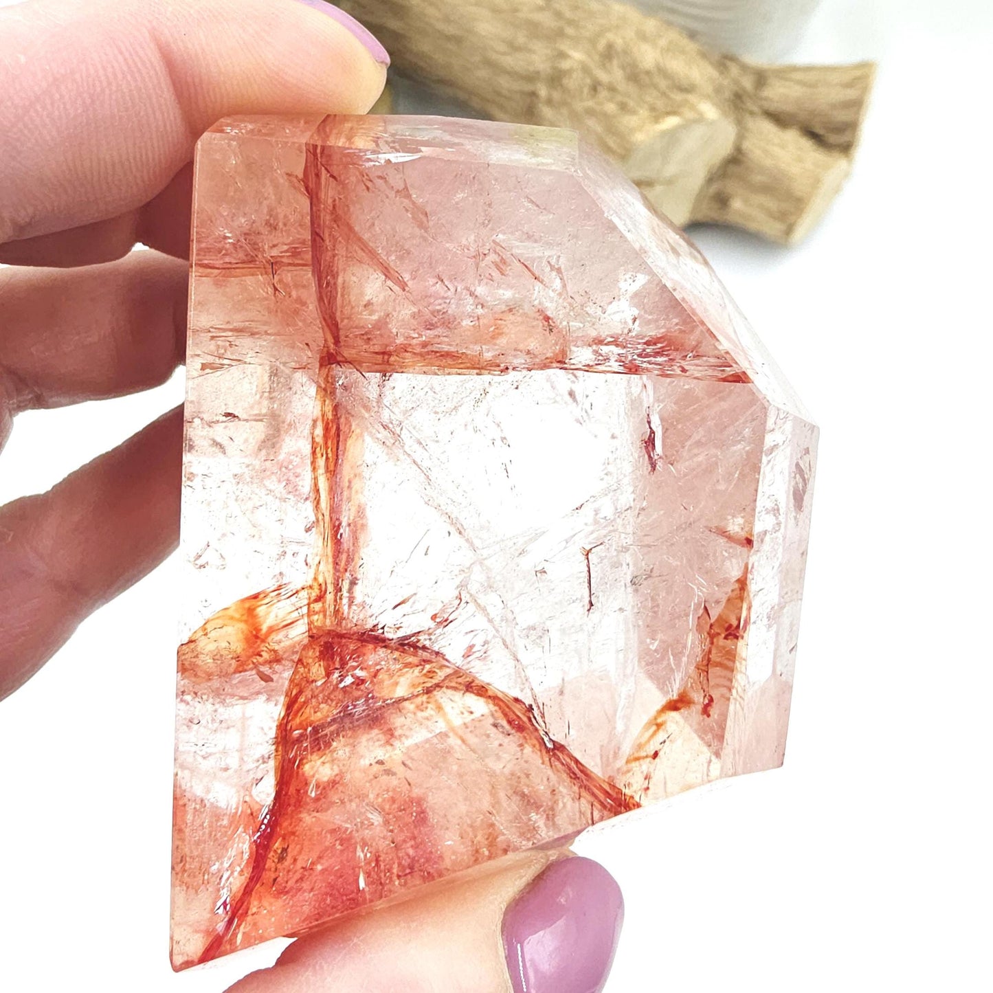 Madagascan Fire Quartz (Hematoid) Freeform – Grounding, Clarity & Energy Balancing Crystal, 240g