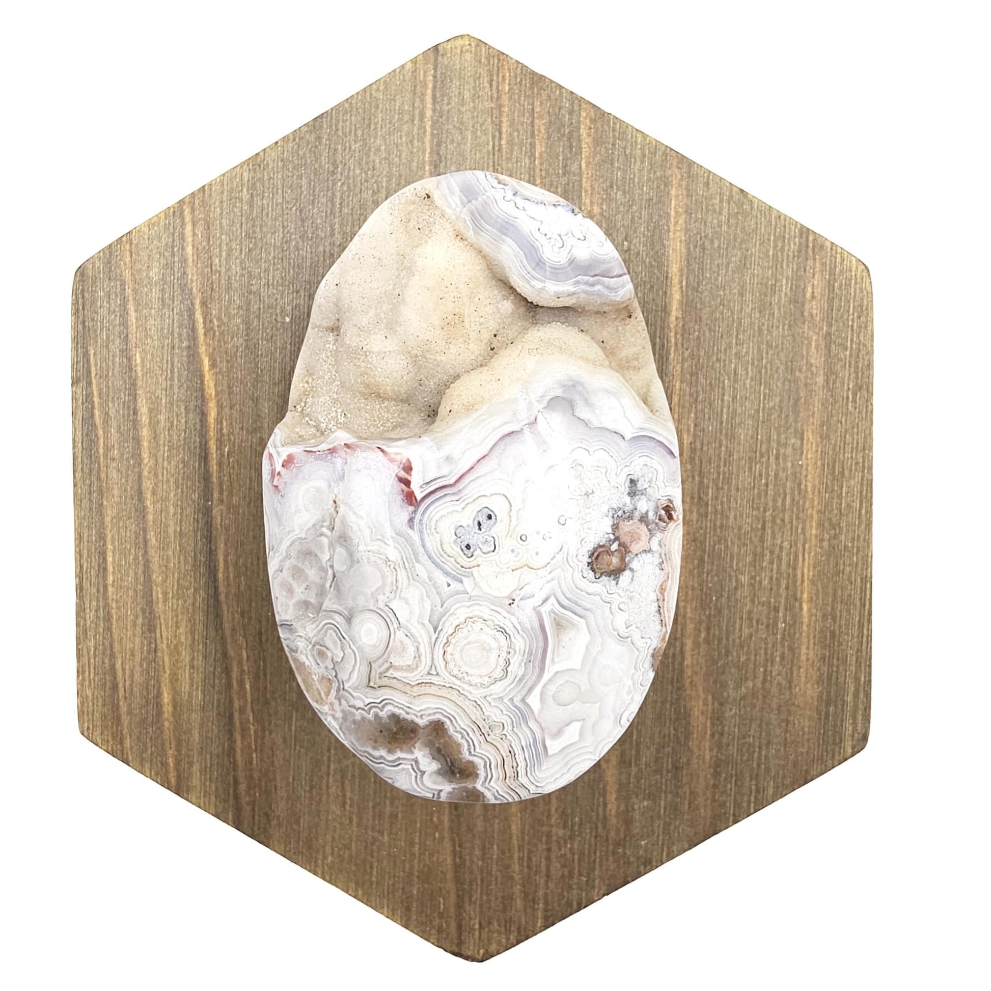 Mexican Crazy Lace Agate Palm Stone - Joy, Positivity & Protection Healing Crystal, 65g